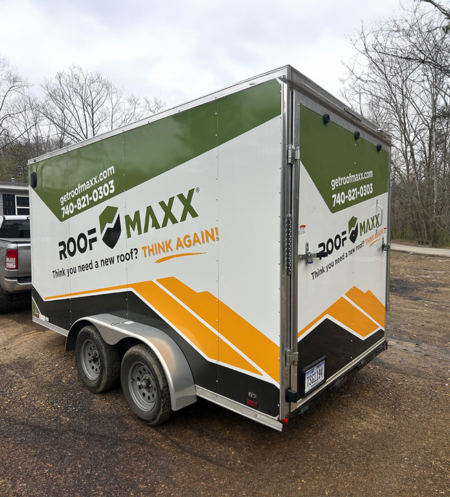 Trailer of Roof Maxx of Portsmouth, Ohio