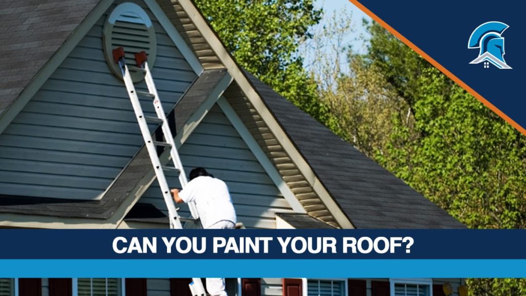 A painter climbs up a ladder to a customer's roof
