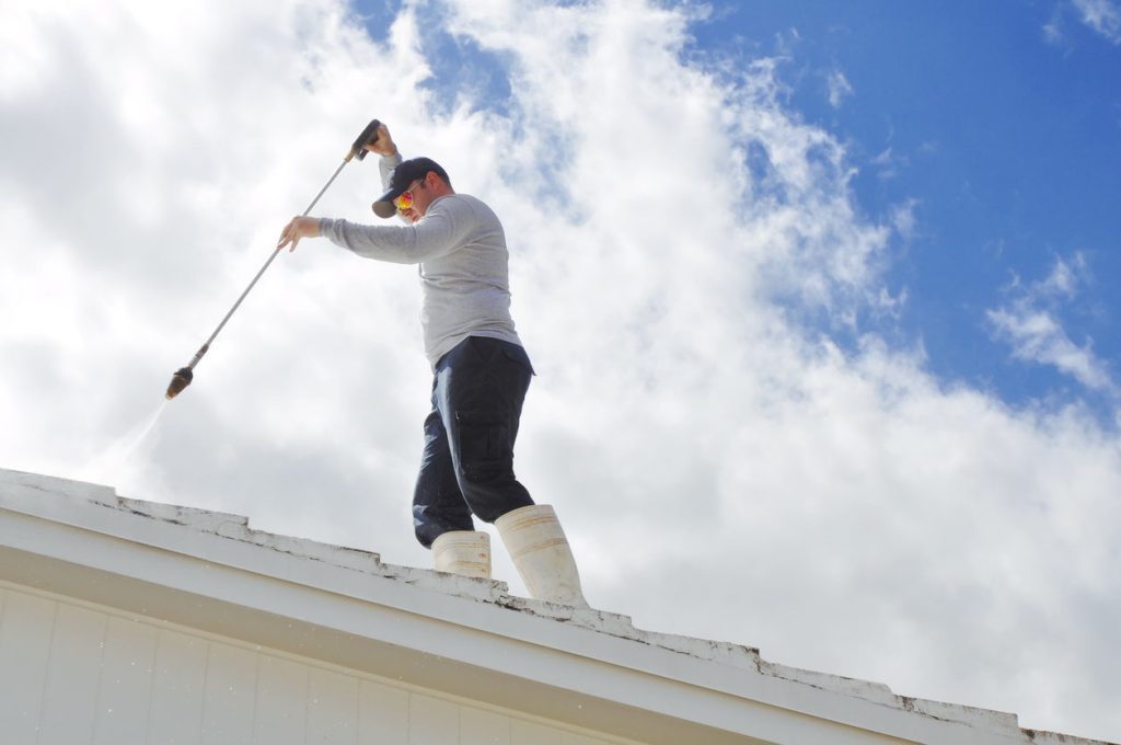 pressure wash roof