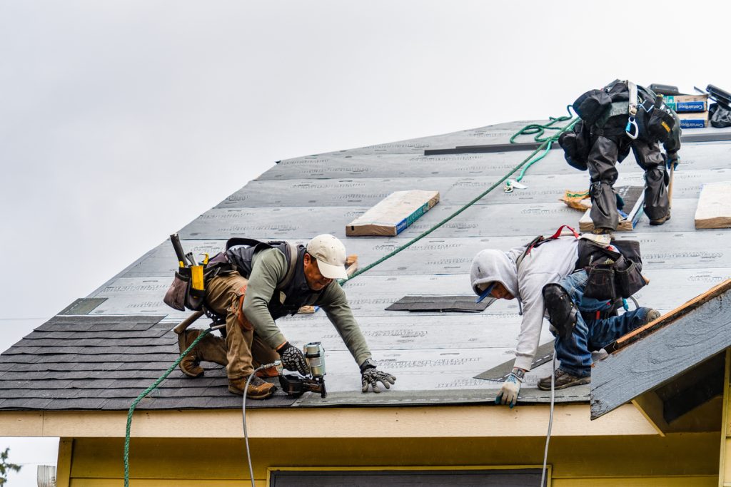 roofing replacement and crew