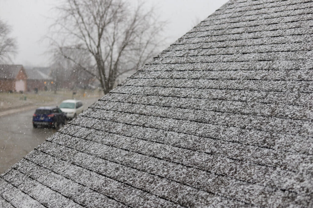 snow on roof