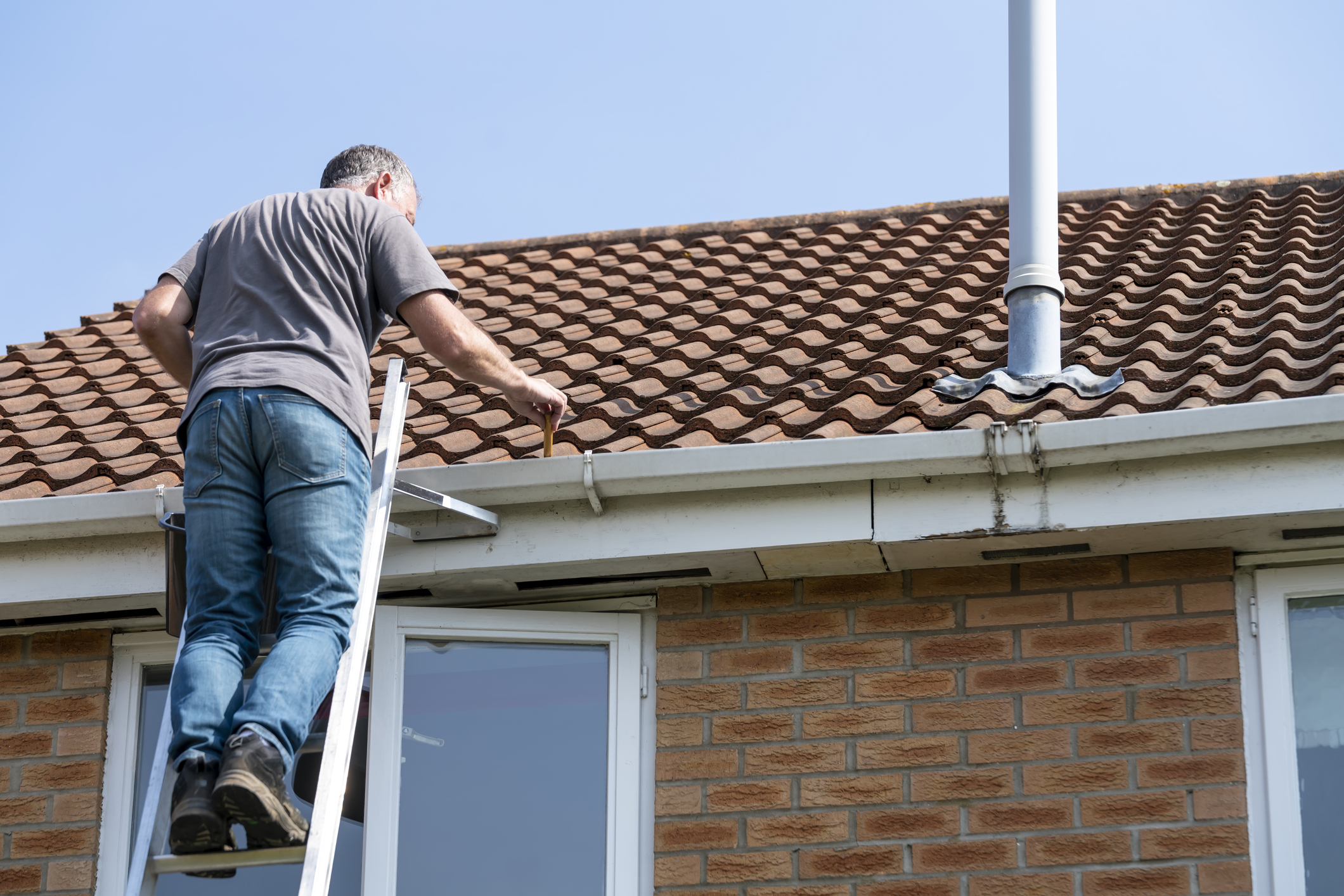 Roof leak repair.