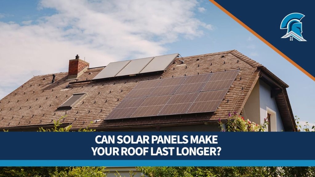 Solar panels on an asphalt shingle roof