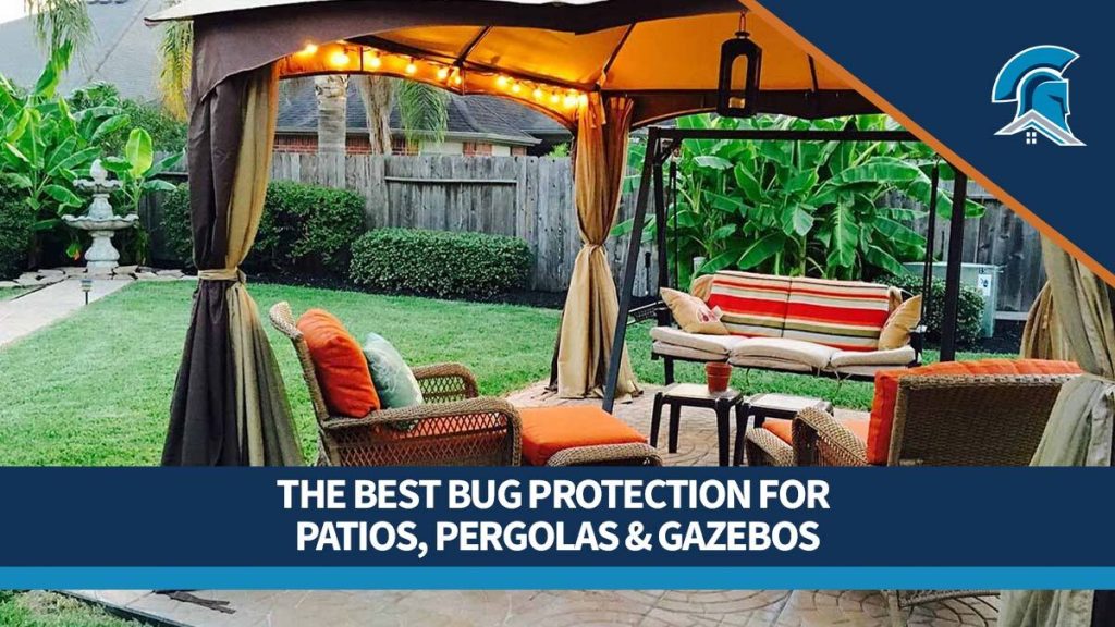 A large cabana tent framed by mosquito netting curtains