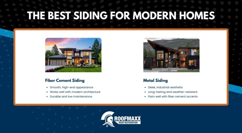 Infographic with The Best Siding For Modern Homes
