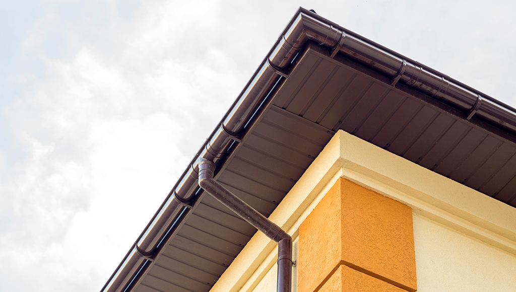 Larger 6-inch gutters on a home.