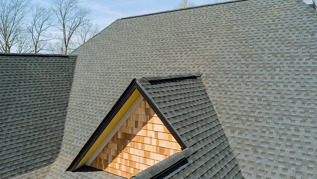 Freshly installed IR shingles on a chalet home here in the US.